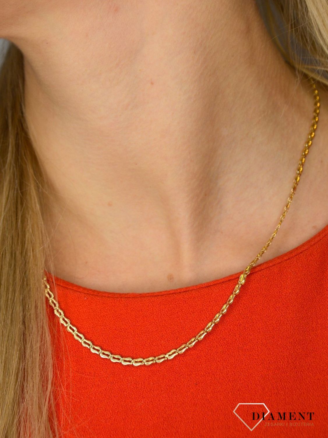 Złoty łańcuszek 585 o szerokości 3 mm DIA-LAN-1247-585 3mm.jpg